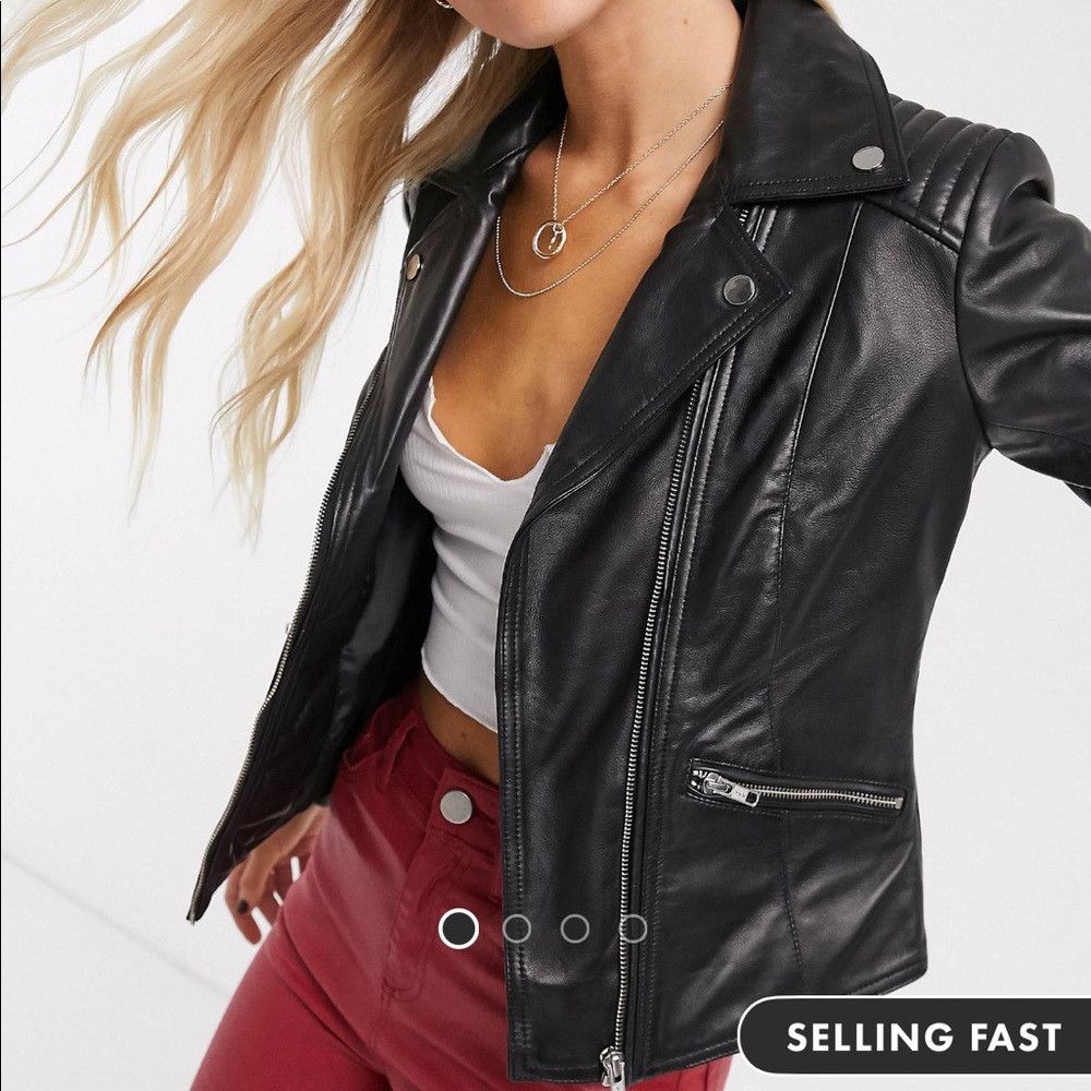 NWOT Barney’s Originals Belina Real Leather Jacket